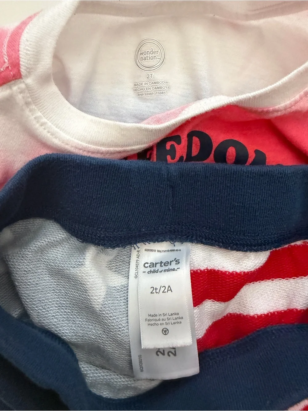 Freedom To Rock Red White & Blue Toddler Set 2T Carter's, Wonder Nation